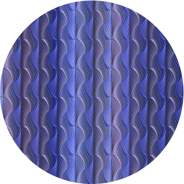 Ahgly Tapis Rond Lavable en Machine Intérieur Transitionnel Bleu Saphir, 3 Pieds Rond