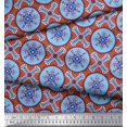 thumbnail image 3 of Soimoi Rayon Fabric Floral Mandala Print Sewing Fabric Yard 42 Inch Wide, 3 of 3