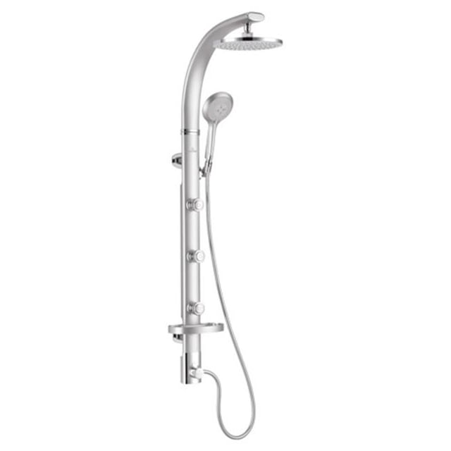 Pulse ShowerSpas 1017-S Système de Douche en Aluminium Anodisé Bonzai&44; Argent avec Finition Chromée