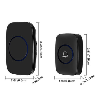 Sonnette de Porte Intelligente Récepteur et Émetteur de Sonnette Étanche IP44 Sonnette Intelligente Sans Fil