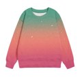 thumbnail image 5 of Yuyuzo Chandails en Molleton pour Filles Col Rond Manches Longues Décontracté Confortable Bloc de Couleur Pull d'Automne, 5 of 5