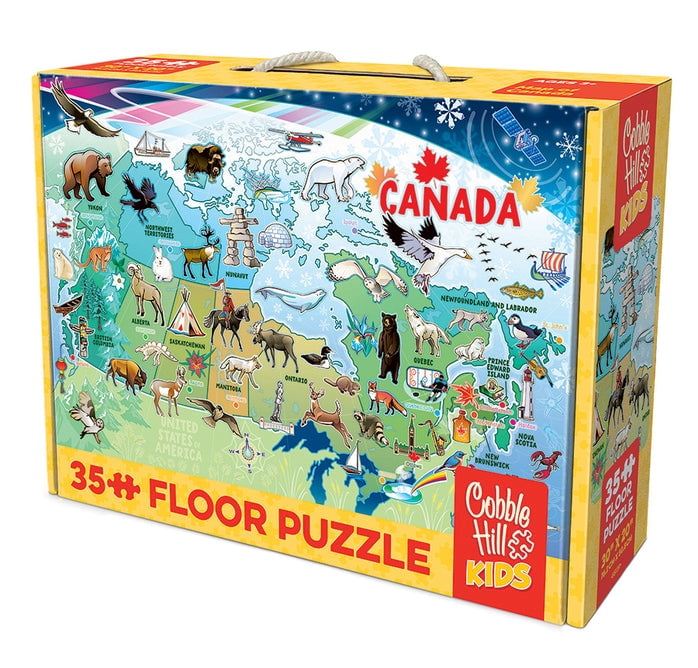 Cobble Hill Kids 35 Piece Floor Puzzle - Map of Canada - for Ages 3 and up