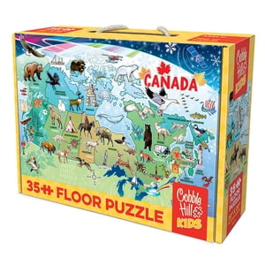 Cobble Hill 35 Puzzle d'étage de pièce - Carte du Canada - pour les âges 3 et vers le haut pour enfant