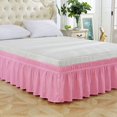 thumbnail image 1 of MesaSe Bed Skirt Wrap Around Elastic Ruffles With Elastic Belt  Easy to Put On  Wrinkle Free Bedskirt Dust Ruffles  Frame Cover For Queen  King Beds, 1 of 7