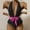 Black, variant on Dvkptbk Swimwear Women Cover Ups for Swimwear Women Women's Bikini Solid Set Swimsuit One-Piece Filled Bra Swimwear Beachwear