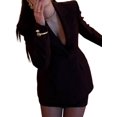 thumbnail image 3 of Elegant Women'S Wedding Suit Blazer: Single Breasted Button Formal Jacket Coat Suit Jacket S, 3 of 9