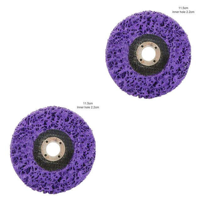 QualitChoice Sanding Wheel Polishing Paint Rust Grinding Inner Hole Tools for Angle Grinder Wood Metal Buffing Car Accessories #115 purple 2Set
