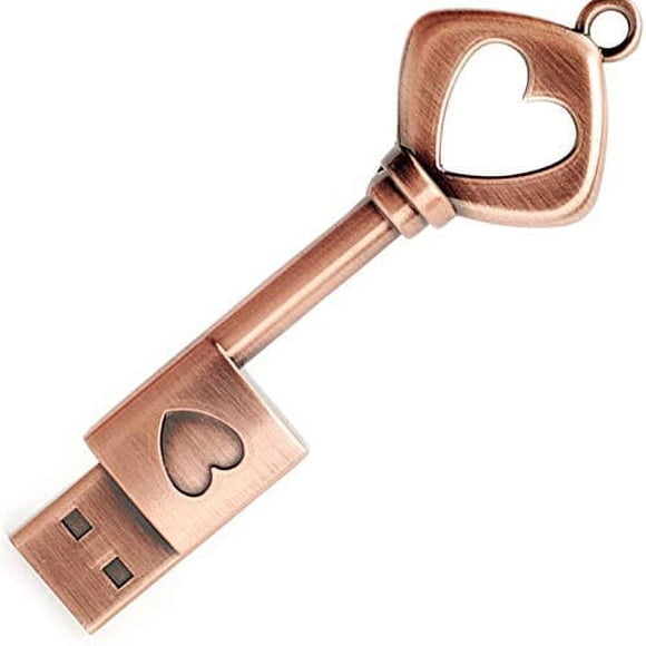 Love Knot Flash Drive Heart Shaped USB Thumb Drive Metal Zip Drive Retro Birthday Wedding Gift Data Storage Photo Stick for Family,Kids,Friends,Students