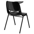thumbnail image 4 of Bowery Hill Plastic Classroom Chair in Black with Left Arm Tablet, 4 of 5