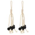 thumbnail image 1 of Simple Porte-Banane en Corde de Coton avec Perles en Bois, 1 of 8
