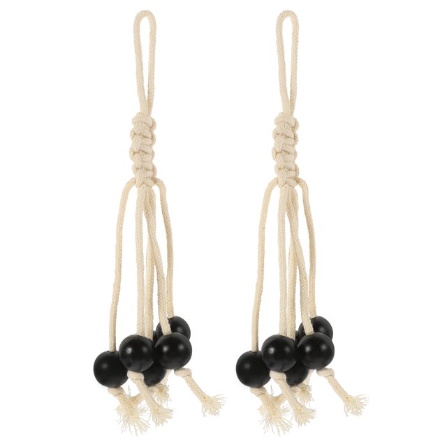 Simple Porte-Banane en Corde de Coton avec Perles en Bois