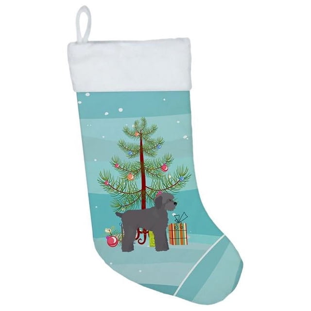 Carolines Treasures CK3865CS Grey Schnoodle Christmas Tree Christmas Stocking