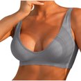 thumbnail image 1 of Timegard Bras for Women No Underwire Deep V Neck Comfy Lightweight Daily Bralette Solid Color Fashion, 1 of 5