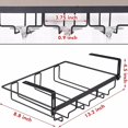 thumbnail image 2 of Wine Glass Rack Under Cabinet,3 Rows Hanging Stemware Rack Metal Glasses Holder Storage Hanger for Kitchen,Bar,Etc,1 x Wine glass holder,black, 2 of 8