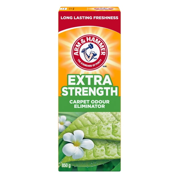 Arm & Hammer Carpet Odour Eliminator with Baking Soda, Extra Strength, Vacuum Booster for Dirt and Pet Hair, Scented, 850g