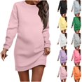 thumbnail image 1 of Gspmoly Robes d'Été, Mode pour Femmes Robe à Col Rond à Manches Courtes Imprimée Robe Chandail Robe de Cocktail Liquidation, 1 of 4