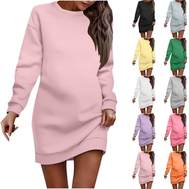 Gspmoly Robes d'Été, Mode pour Femmes Robe à Col Rond à Manches Courtes Imprimée Robe Chandail Robe de Cocktail Liquidation