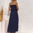 thumbnail image 4 of Gspmoly Robes pour Femmes, Robe Sans Manches à Épaules Droites Décontractée Unie à Volants au Dos Ouvert pour le Printemps et l'Été pour Femmes, Robes de Soirée pour Femmes jusqu'à 65 % de Rabais, 4 of 9