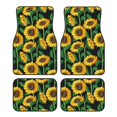 thumbnail image 1 of Kdxio Tournesol 1 Imprimé Tapis de Sol pour Voiture Universel SUV avant Arrière Tapis de Sol Ensemble Complet 4 Pcs avec Dos en Caoutchouc Antidérapant Accessoires de Voiture pour la Plupart des Voitures, 1 of 7