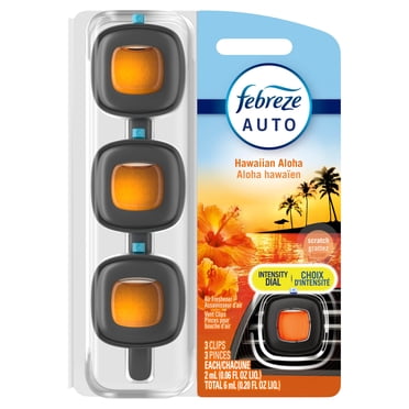 Febreze AUTO Air Freshener Vent Clip Hawaiian Aloha Car Vent Clip