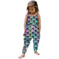 thumbnail image 1 of MIASHUI Girls Clothes Sleeveless Print Rompers Casual Loose Long Wide Leg Jumpsuit Outfits,Multicolour,5-6 Years, 1 of 5