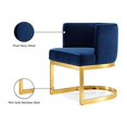 thumbnail image 4 of Meridian Furniture Gianna Navy Velvet Dining Chair, 4 of 5