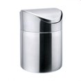 thumbnail image 2 of Stainless Steel Small Mini Trash with Swing Top Lid Countertop Trash Cans for Desk Car Office Kitchen  Pink, 2 of 2