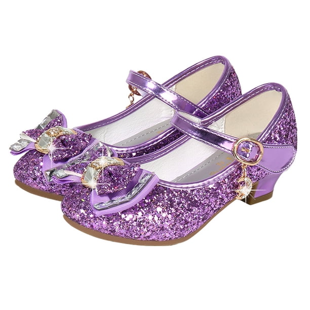 Fille Chaussures Princesse Talon Enfant Fille Princesse Cosplay Chaussures Paillettes Chaussure Deguisement Princesse Fille Chaussure à Talon Fille