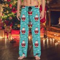thumbnail image 2 of Kcodviy Pantalon Décontracté de Noël pour Homme Chinos Extensibles Pyjama pour Homme avec Cordon de Serrage Poches Pantalon à devant Plat Pantalon de Noël, 2 of 4