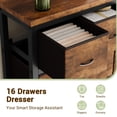 thumbnail image 4 of Yiwa Commode Haute à 16 Tiroirs, Commode en Tissu pour Chambre, Garde-Robes Ou Couloir, 4 of 9