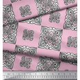 thumbnail image 3 of Soimoi Rayon Fabric Floral Block Print Fabric by The Yard 42 Inch Wide, 3 of 3