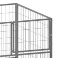 thumbnail image 3 of vidaXL Dog Kennel Silver 100x100x70 cm Steel, 3 of 4