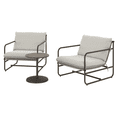 thumbnail image 2 of HOMETRENDS Augusta Steel 3-Piece Outdoor Chat Set with Cushions, Grey, 2 of 12