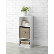 Mainstays Adjustable 3-Shelf Organizer Bookcase, White