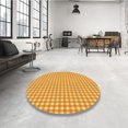 thumbnail image 4 of Ahgly Company Tapis d'Intérieur Lavables en Machine, Carré Transitionnel Néon Orange, Carré de 5', 4 of 7