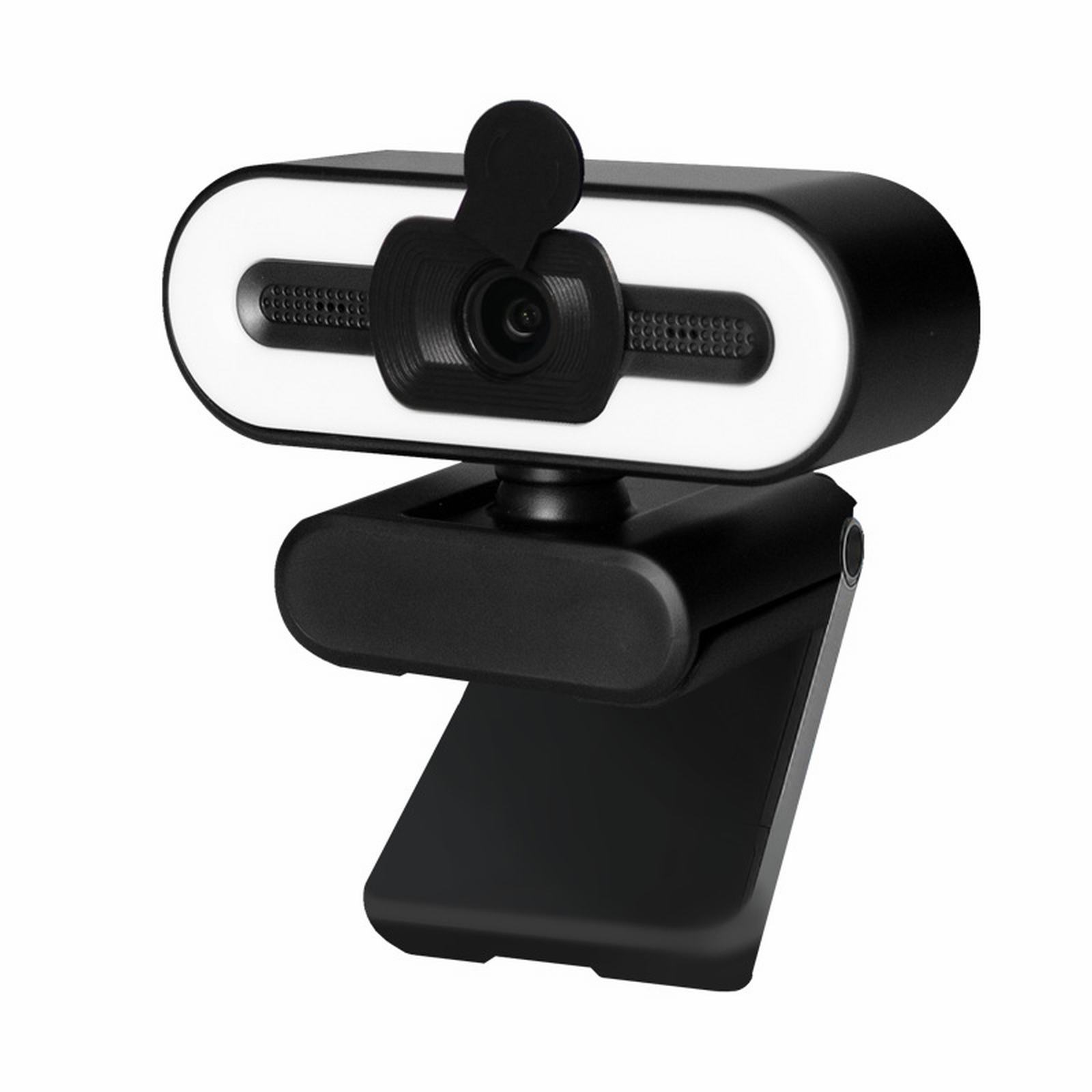 4K Webcam With Microphone For Desktop Streaming Webcam With 3 Brightness Adjustable Ring Light