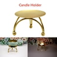 thumbnail image 2 of Product Category Candles & Holders | Elegant Golden Round Candle Holder for Wedding Table Décor | Ornament 1pc Home, 2 of 7