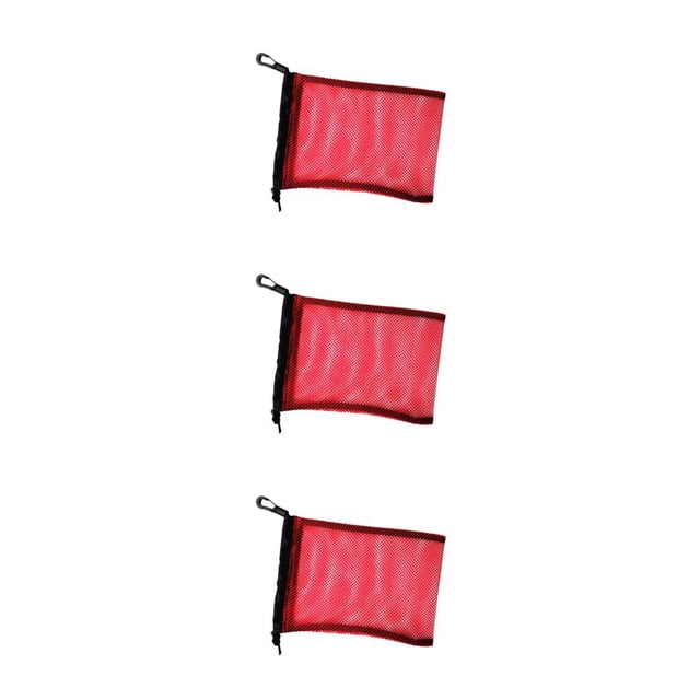 maskred Sac en Filet de Natation de Plongée Compact pour Équipement de Plongée en Apnée Rouge 9 Pouces x 6,5 Pouces 3Set