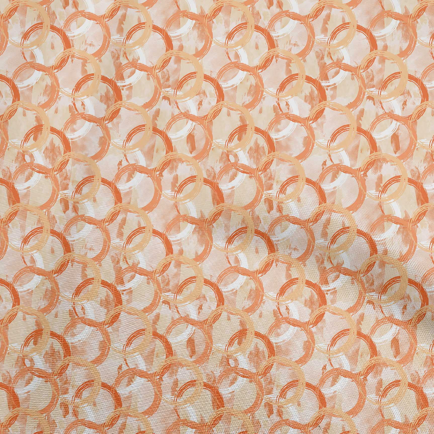 oneOone Rayon Orange Fabric Abstracts Dress Material Fabric Print Fabric By The Yard 56 Inch Wide