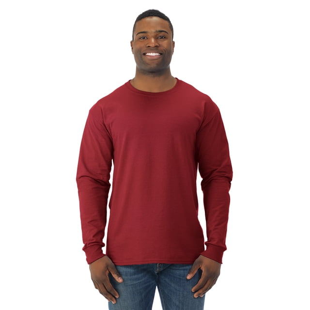 Jerzees T-Shirt à Manches Longues pour Hommes DRI-POWER Active, 3X, Cardinal