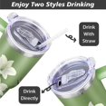 thumbnail image 3 of Gobelet 40 Oz avec Poignée et Paille Isolé Double Paroi en Acier Inoxydable Tasse de Voyage Boîte Cadeau Gobelet Réutilisable Tasse de Café de Voyage pour Bureau Tasse de Bière Isolée Portable pour Boissons Chaudes et Froides, 3 of 5