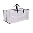 thumbnail image 1 of Sacs de Rangement Transparents Extra Larges Robustes avec Bretelles de Sac à Dos Poignées Solides et Fermetures Éclair Sécurisées pour Organisation Textile Maison, 1 of 6