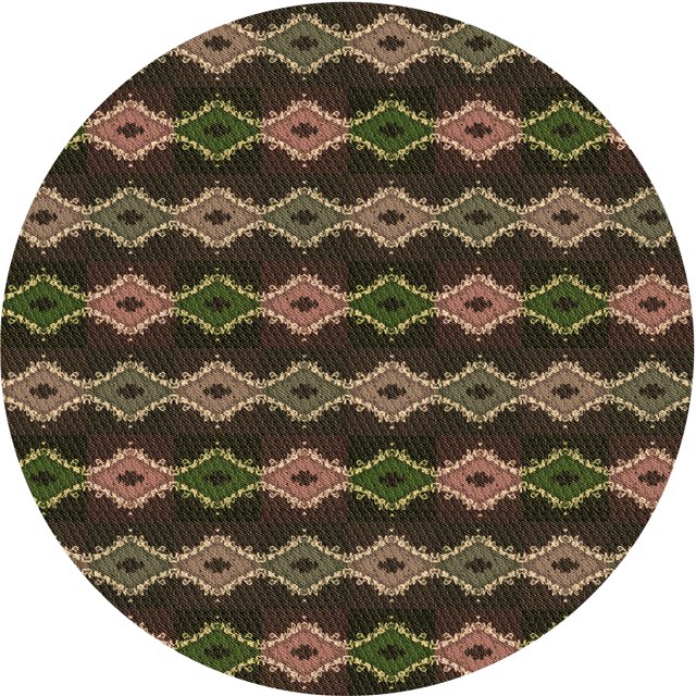 Ahgly Company Tapis d'Intérieur Ronds Transitionnels Bruns Lavables à la Machine, 3 Pieds Rond