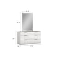 thumbnail image 3 of Commode et miroir K-Living Harvey bicolores (blanc brillant et gris flanelle) avec éclairage LED, 3 of 6