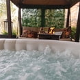 thumbnail image 2 of ALEKO Round Inflatable Brown 6 Person Hot Tub Spa with Cover, 2 of 12