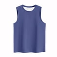thumbnail image 4 of Yuyuzo Sleeveless Tops for Women Round Neck Tank Tops Solid Color Summer T Shirts Loose Basic Shirts, 4 of 4