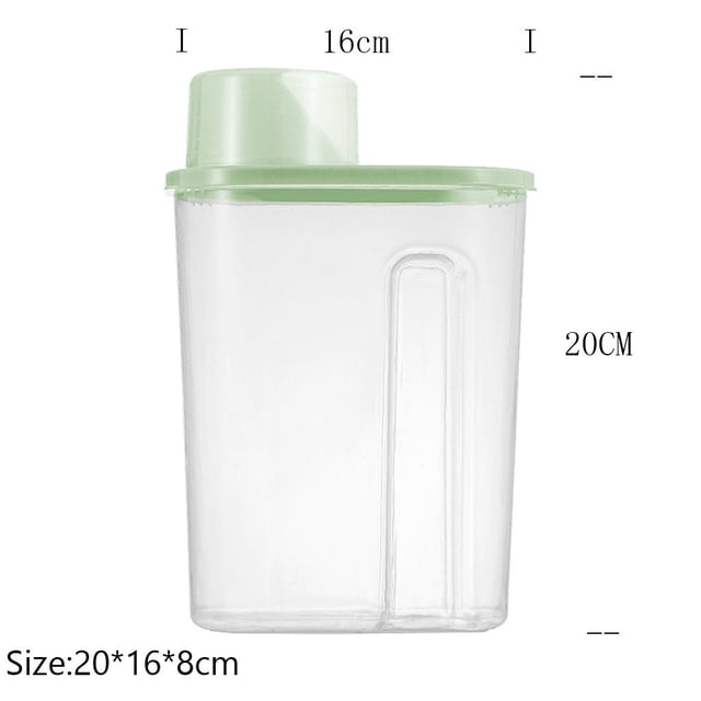 Bigersell Cereal Containers Storage Rice Storage Bin Cereal Containers Storage Dispenser Rice Bucket with Measuring Cup Plastic Dry Food Storage Containers Kitchen Organization Green S
