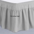 thumbnail image 4 of PiccoCasa Polyester Brushed Bed Skirt with Elastic Dust Ruffles 16" Drop, Queen Light Gray, 4 of 9