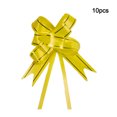 thumbnail image 4 of Unatoiry 10 Pieces Bow Pull Decor Festive Packing Lightweight Hand-Pulled Flower Wedding Birthday Christmas Holiday Accessory Gold Yellow 1Set, 4 of 6
