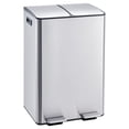 thumbnail image 2 of Kojooin Poubelle et Bac de Recyclage en Acier Inoxydable à Double Compartiment, 16 Gallons, 2 of 8